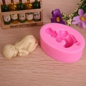 Silicone baby shower fondant cake mold